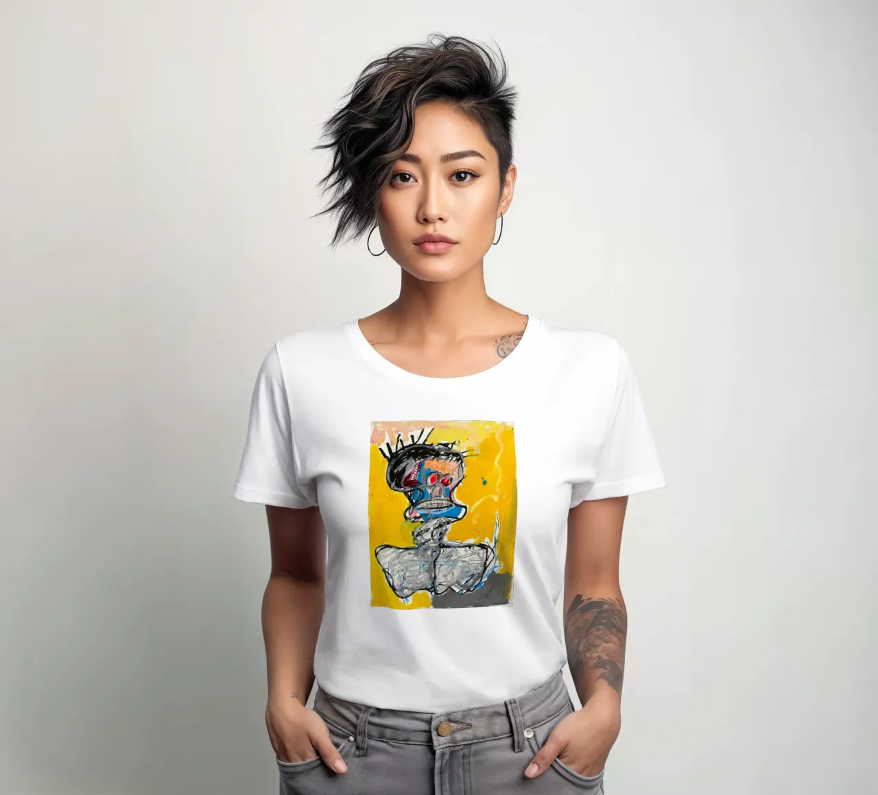 Abstract Chaos women's fitted t-shirt by Kunst und Kontrast