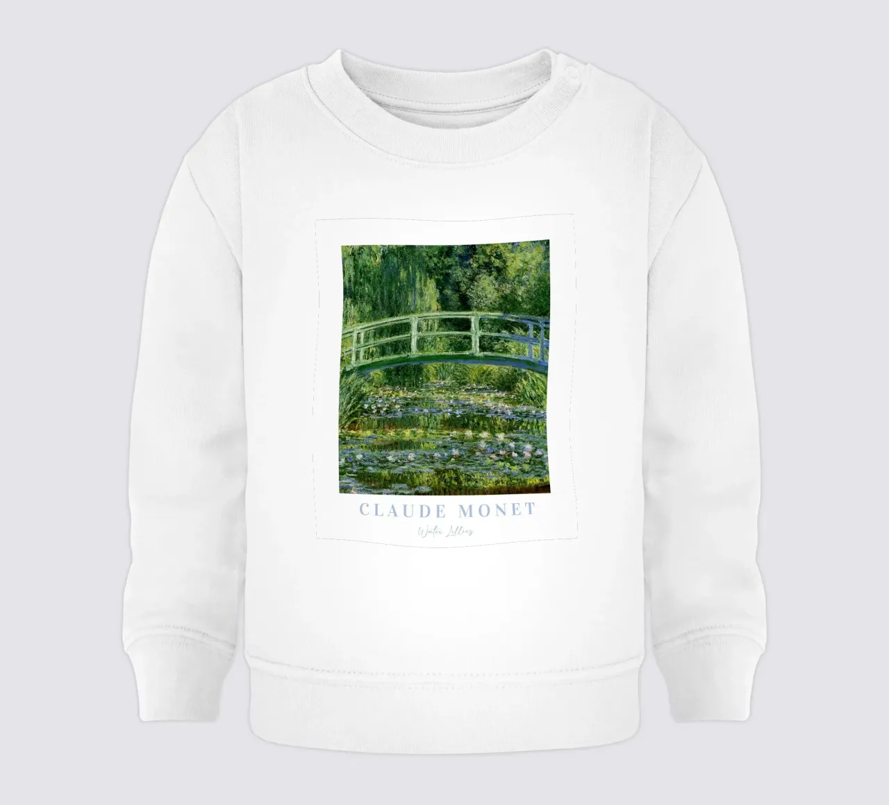 Ninfee Monet, stampa di paesaggio francese, Claude Monet felpa neonato da ArtHaus