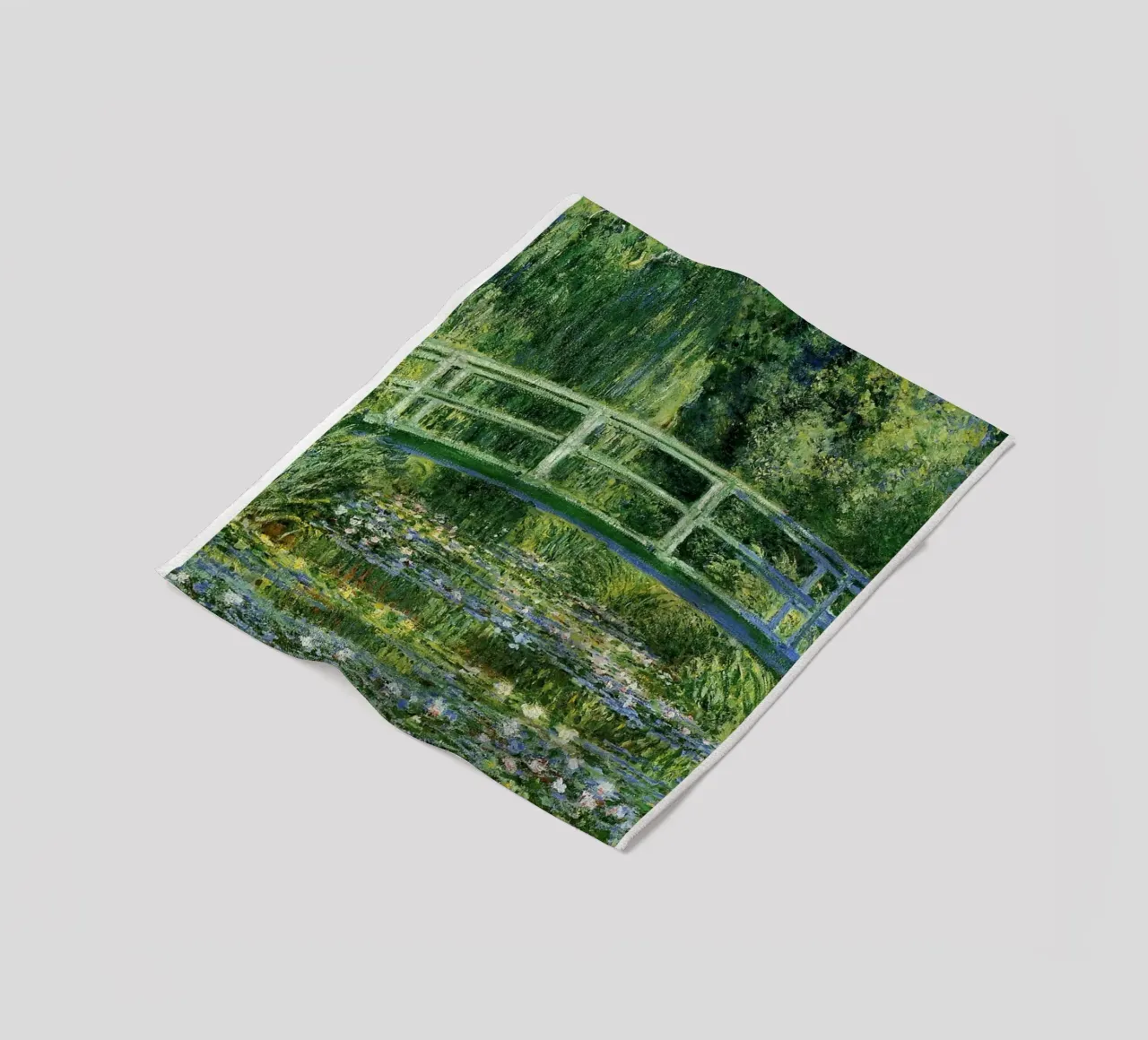 Ninfee Monet, stampa di paesaggio francese, Claude Monet coperta in pile da ArtHaus