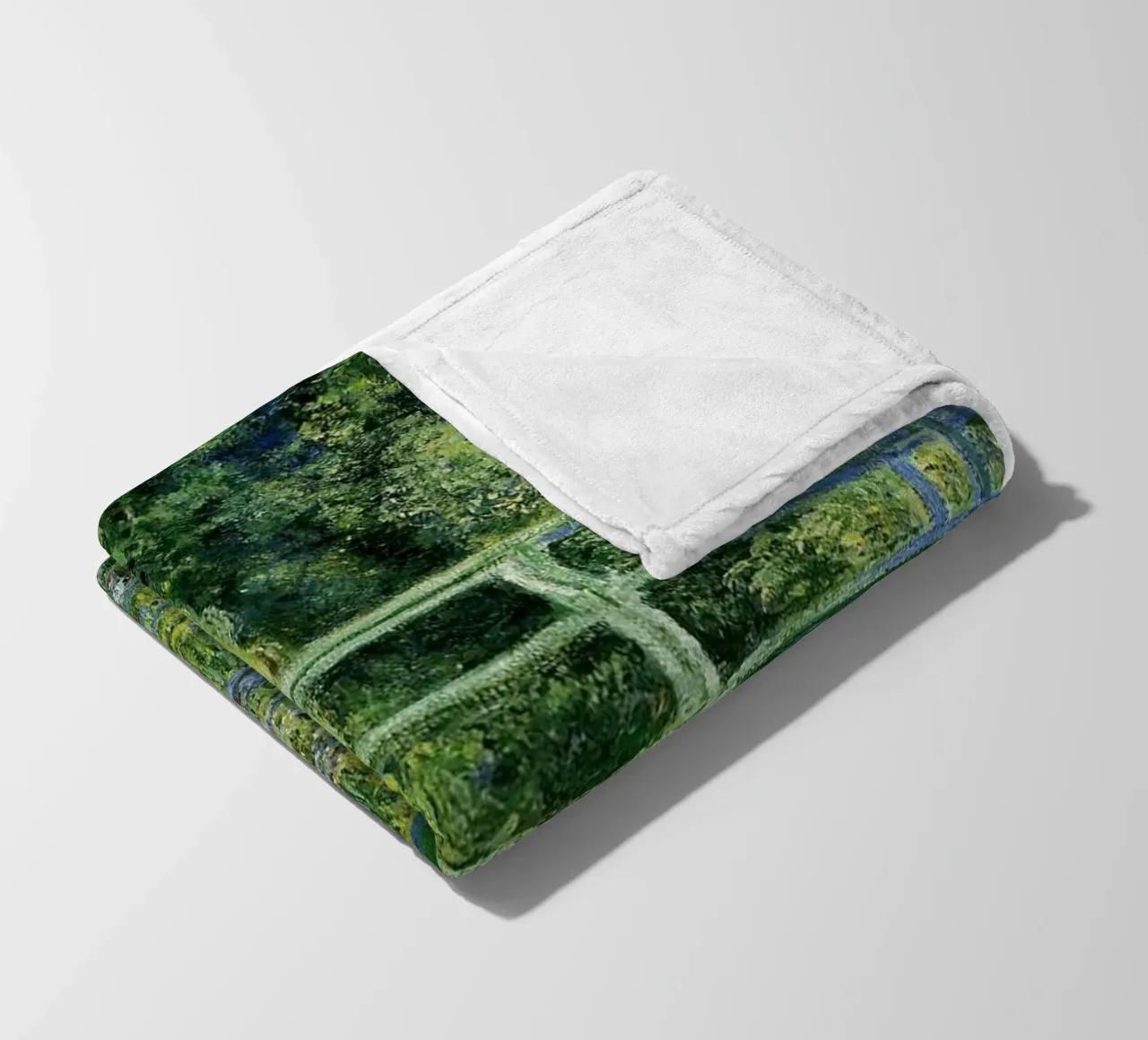 Ninfee Monet, stampa di paesaggio francese, Claude Monet coperta in pile da ArtHaus