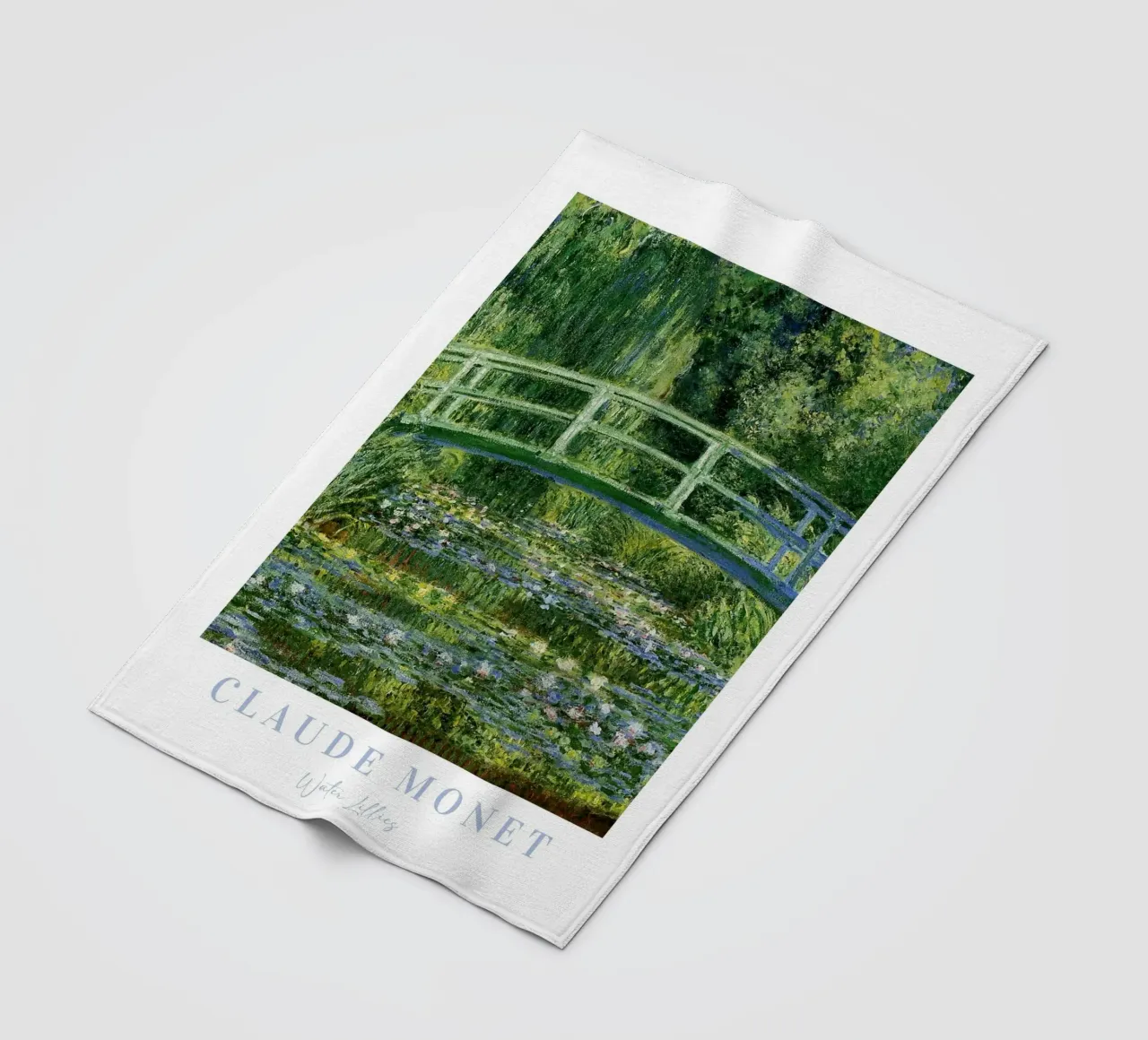 Ninfee Monet, stampa di paesaggio francese, Claude Monet coperta in pile da ArtHaus