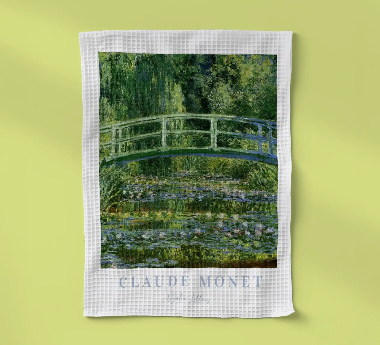 Ninfee Monet, stampa di paesaggio francese, Claude Monet canovaccio da cucina da ArtHaus
