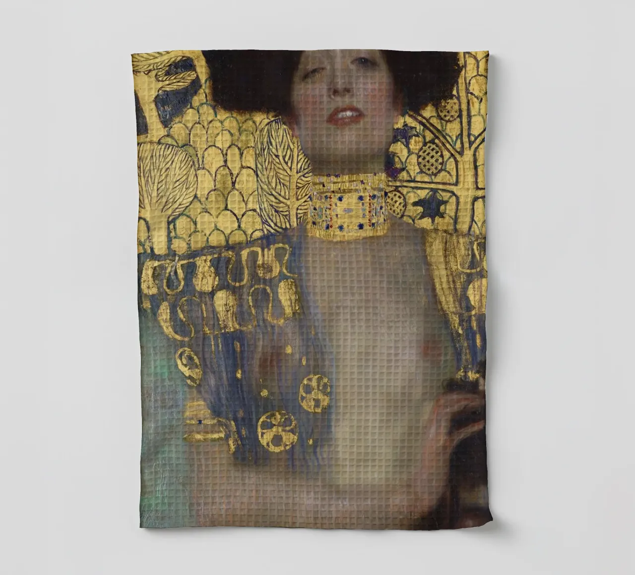 Gustav Klimt - Judith I tea towel by Timeless Artworks