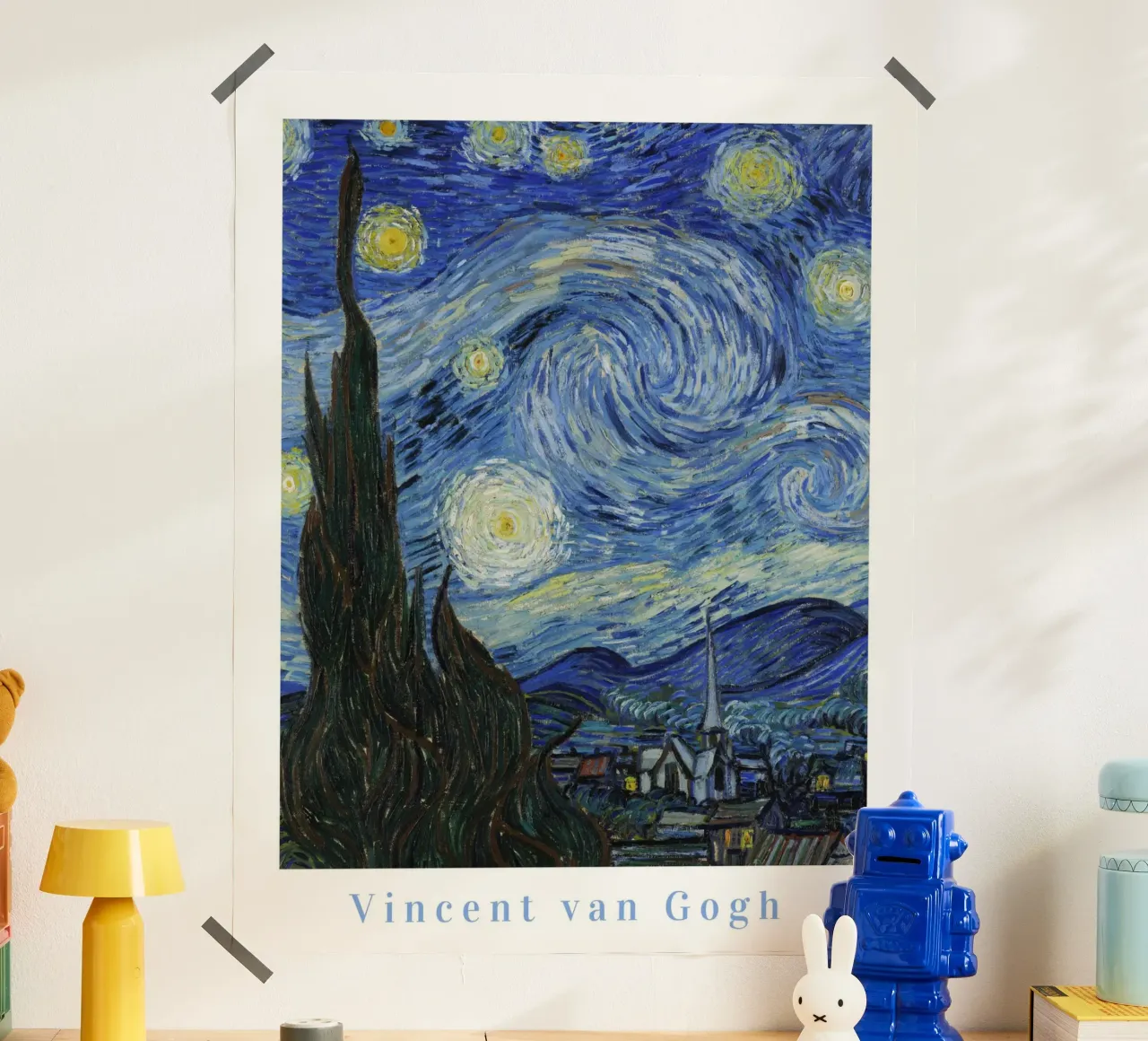Vincent Van Gogh, Poster della mostra Notte stellata poster con telaio in plastica da ArtHaus