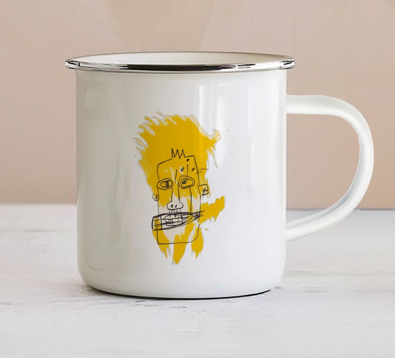 Visione gialla tazza in smalto da Kunst und Kontrast