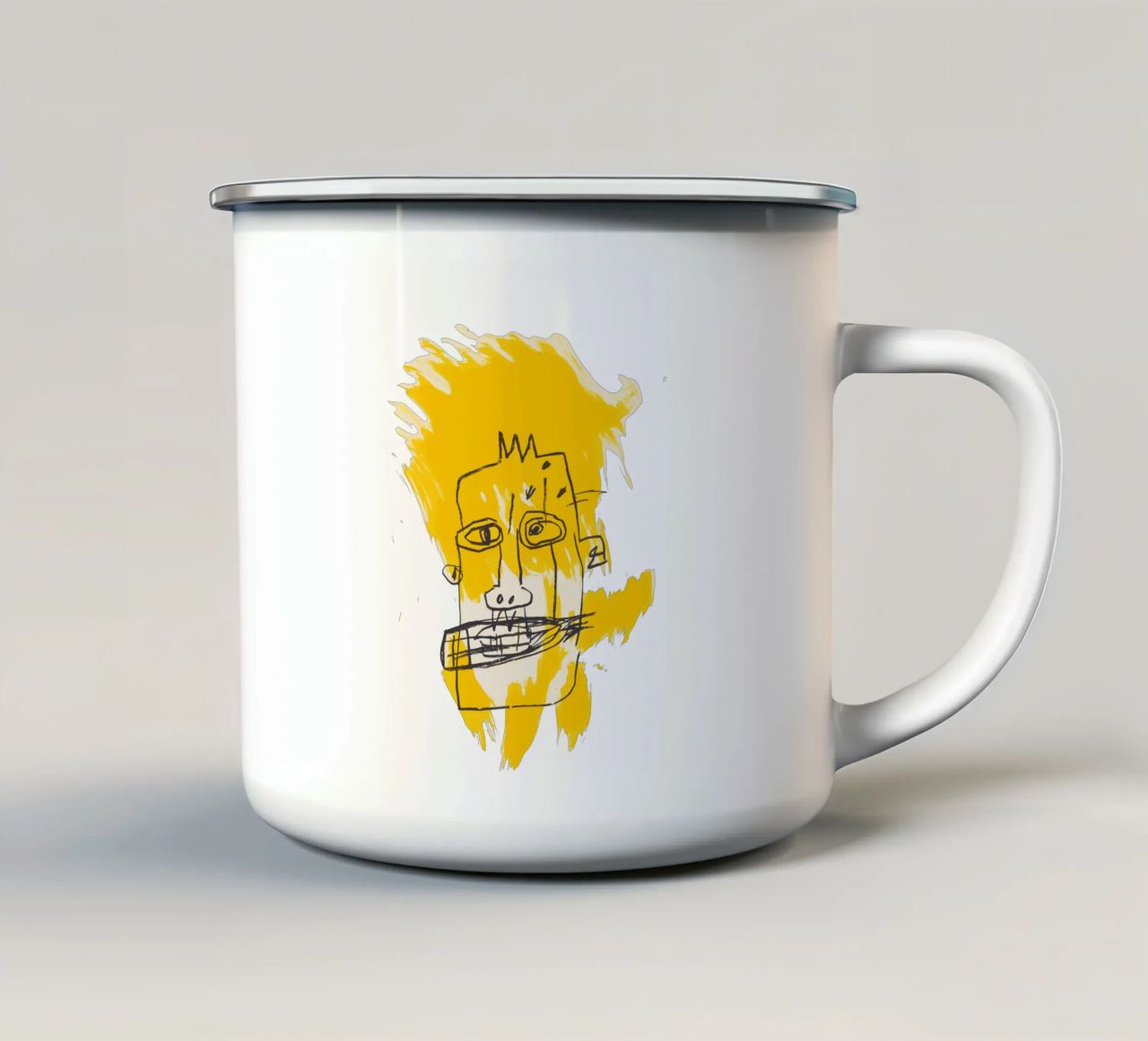 Visione gialla tazza in smalto da Kunst und Kontrast