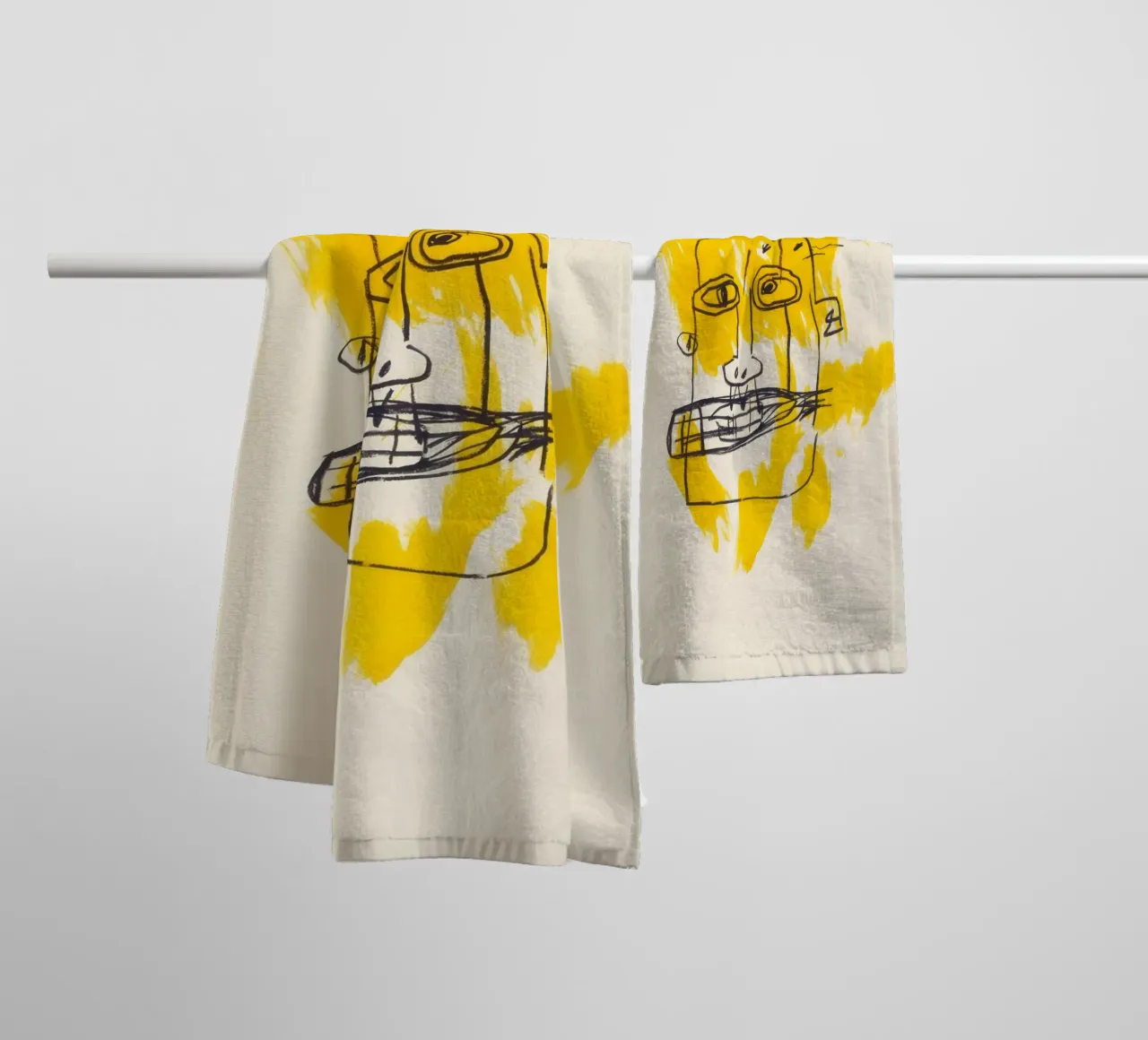Vision jaune serviette de bain de Kunst und Kontrast