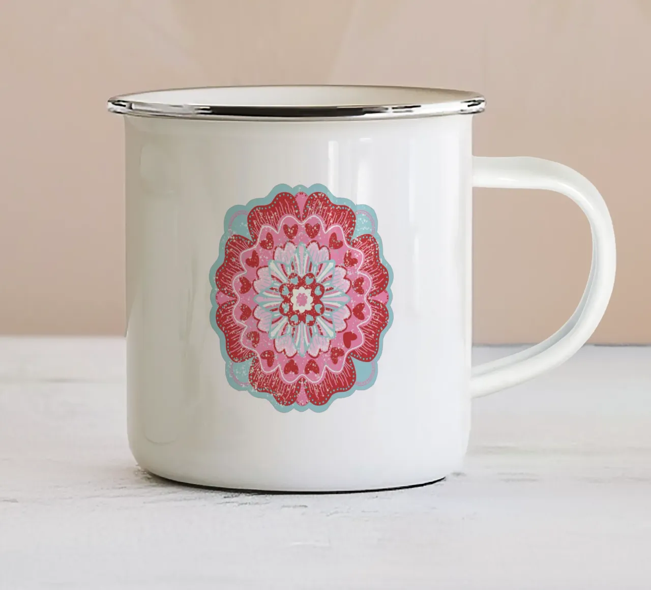 Big Blüte tazza in smalto da Miris bunte Modewelt