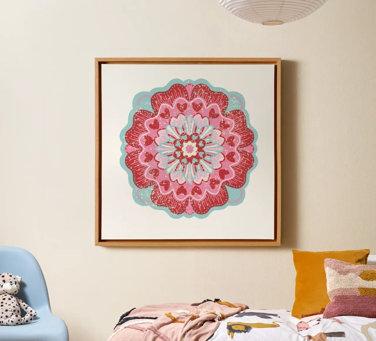 Big Blüte tela con Cornice a cassetta da Miris bunte Modewelt