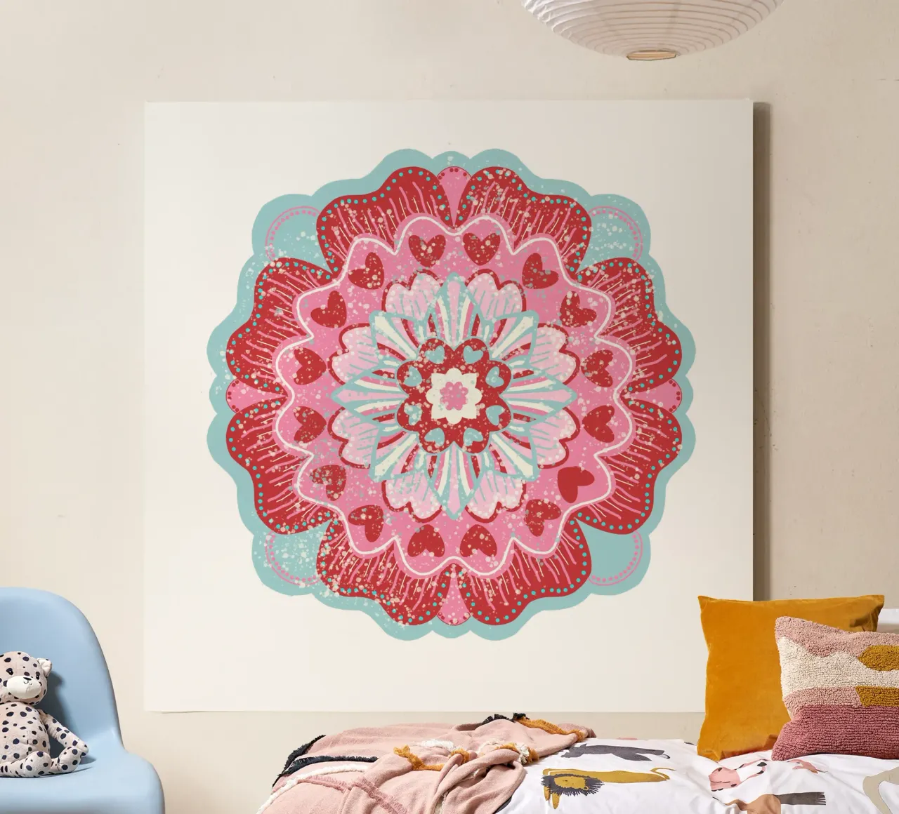 Big Blüte tela con Cornice a cassetta da Miris bunte Modewelt