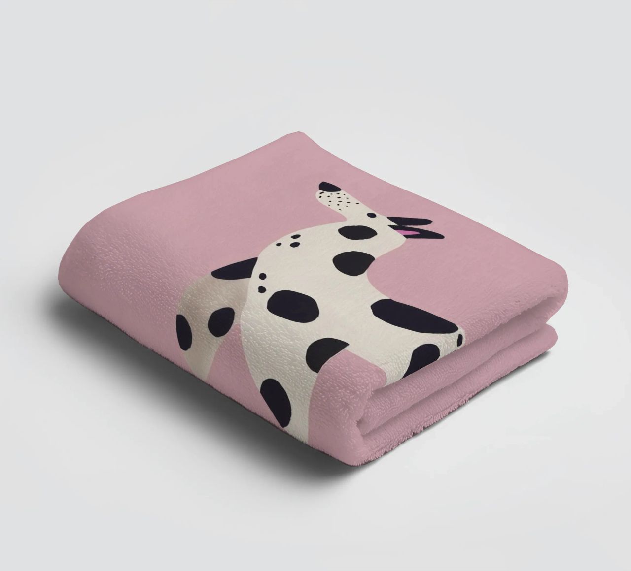 Nursery Print for Kids Room, Fun Abstract Dalmatian Poster towel by Little Lola
