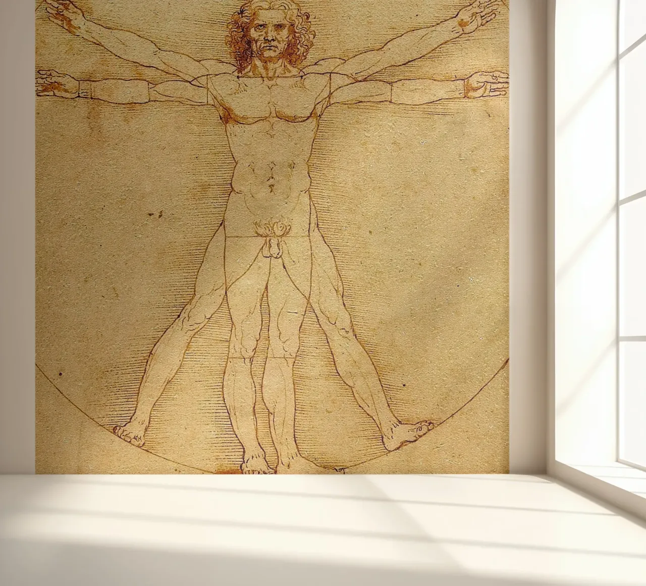 Leonardo da Vinci - The Vitruvian Man photo wallpaper by Timeless Artworks