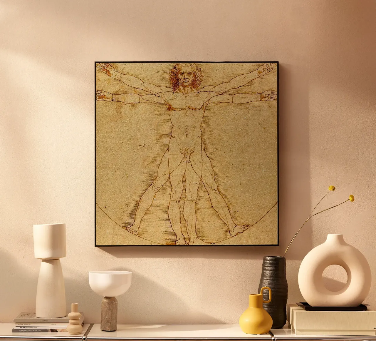 Leonardo da Vinci - The Vitruvian Man alluminio dibond da Timeless Artworks