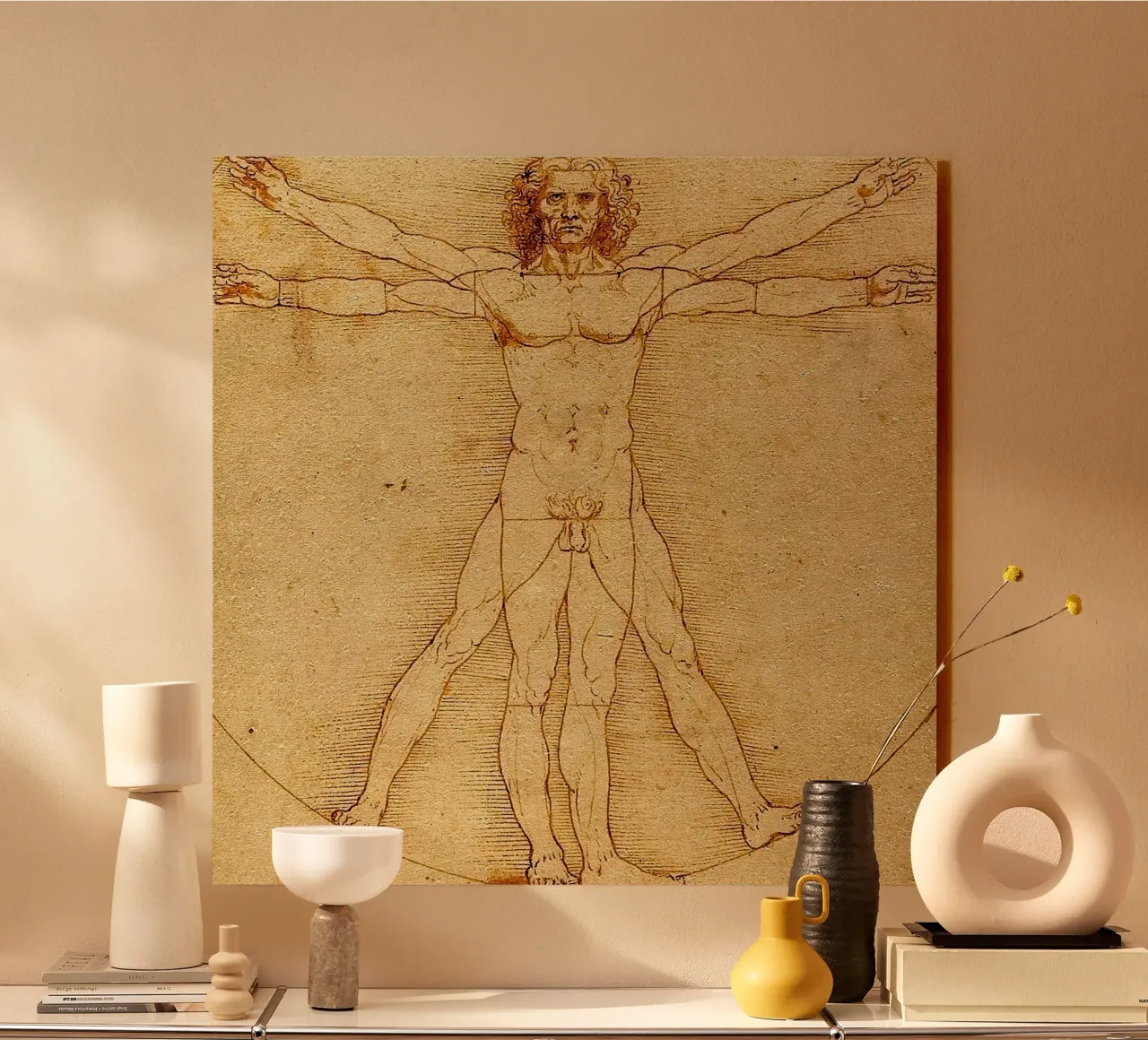 Leonardo da Vinci - The Vitruvian Man alluminio dibond da Timeless Artworks