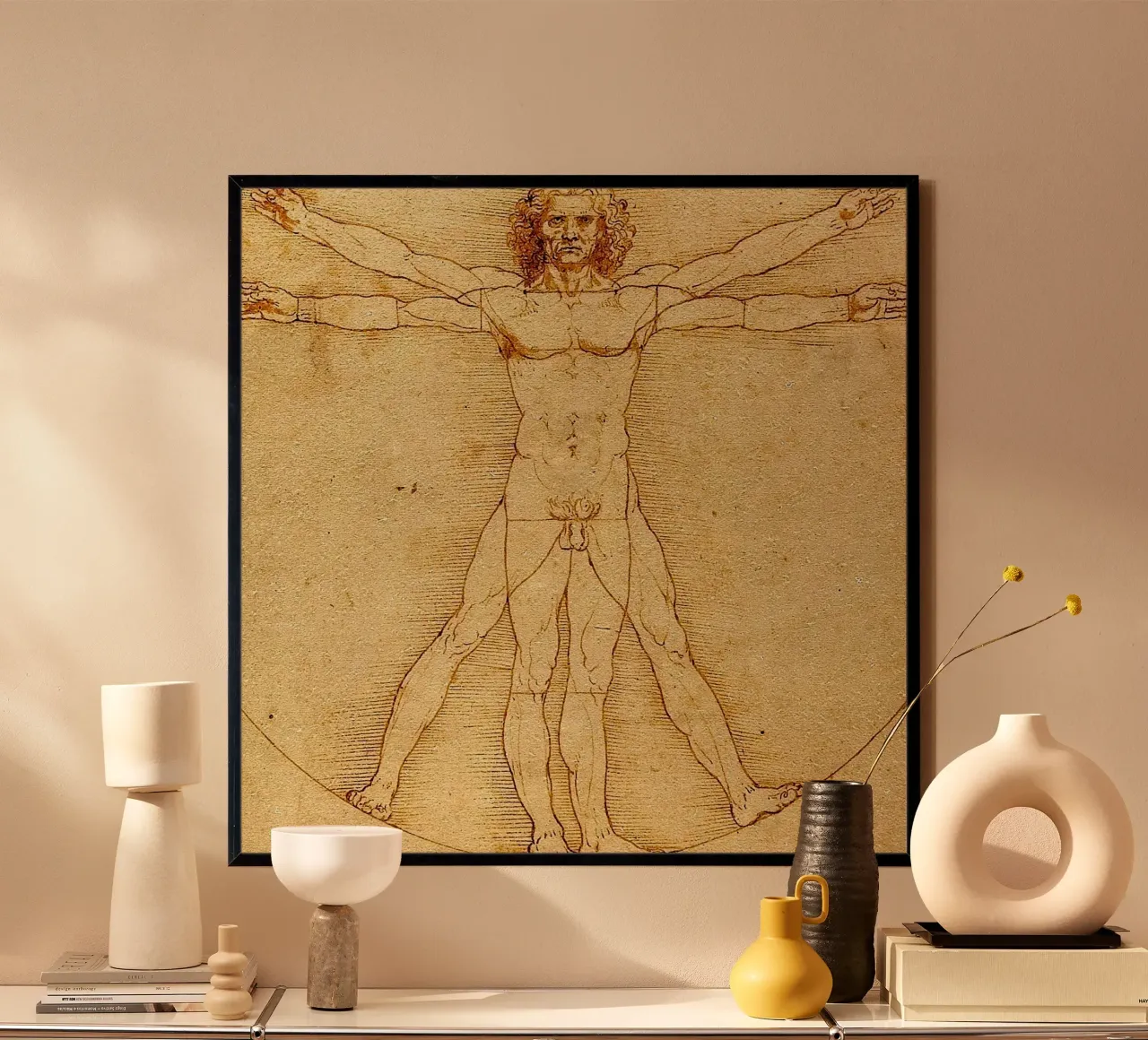Leonardo da Vinci - The Vitruvian Man carta hahnemühle da Timeless Artworks