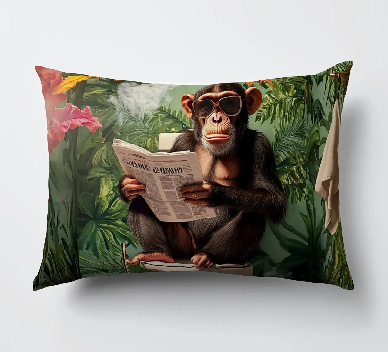 Affe liest Zeitung cuscino da NORDLICHT DESIGNS