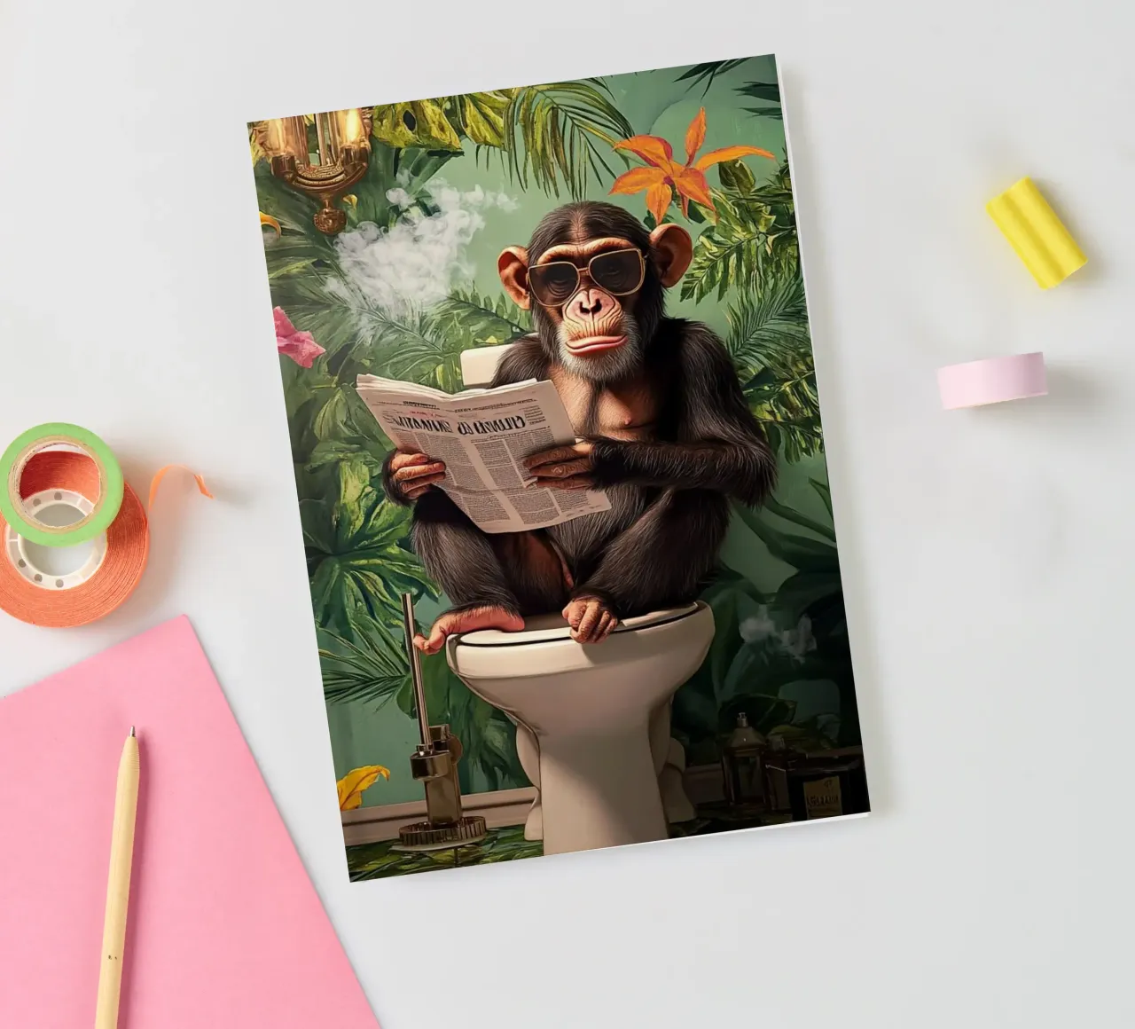 Affe liest Zeitung notebook by NORDLICHT DESIGNS