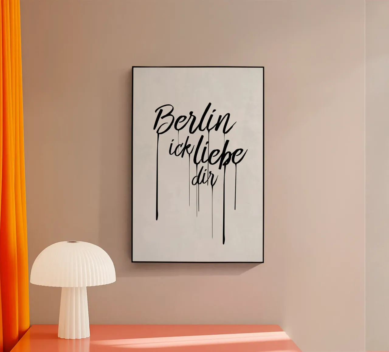 Berlin ick liebe dir acrylic glass by Amy & Kurt