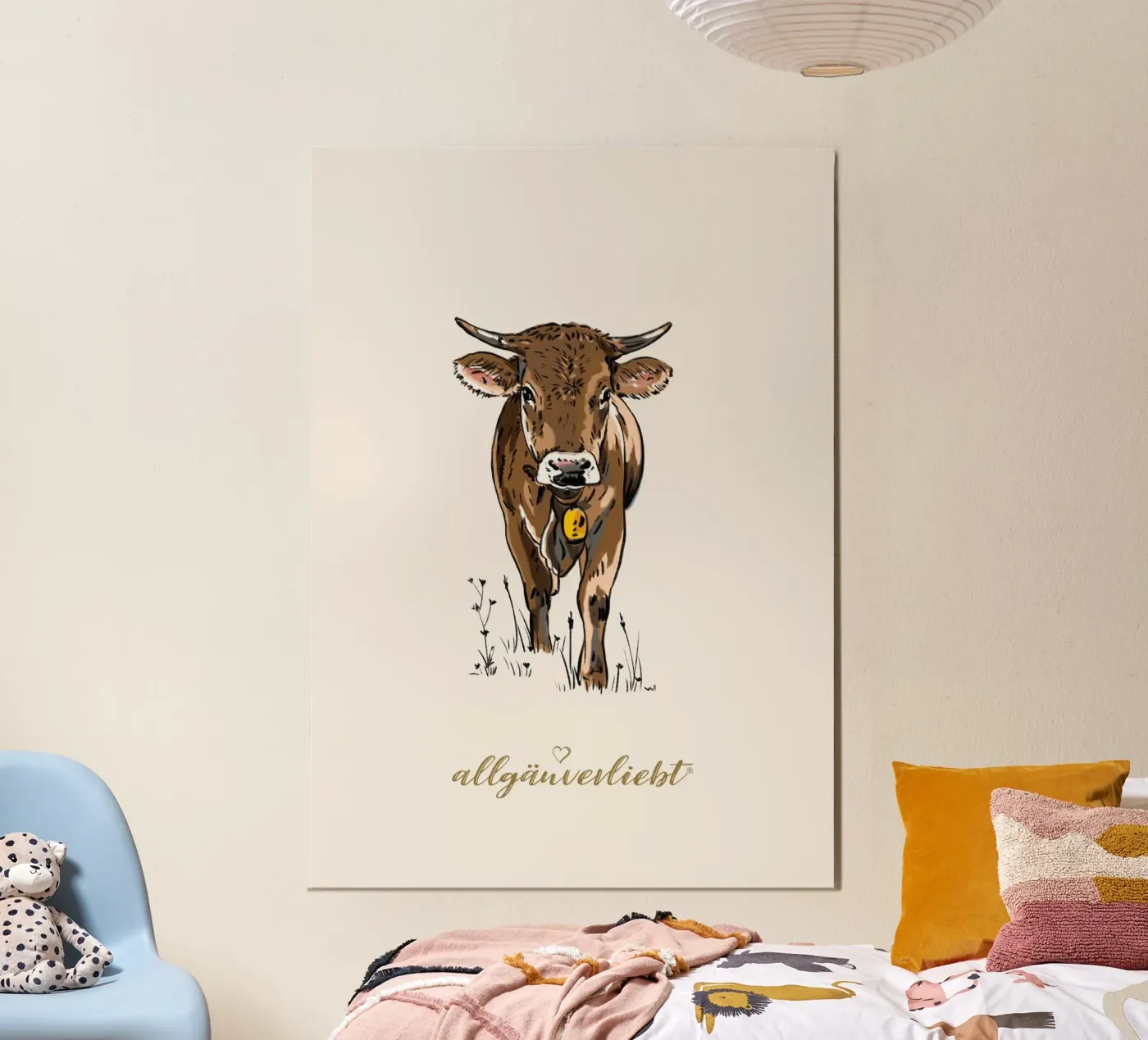 Junger Bulle hellbraun poster van allgäuverliebt