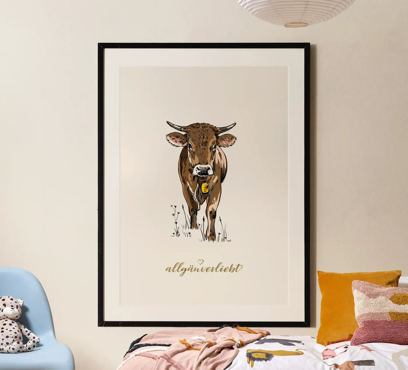 Junger Bulle hellbraun poster van allgäuverliebt