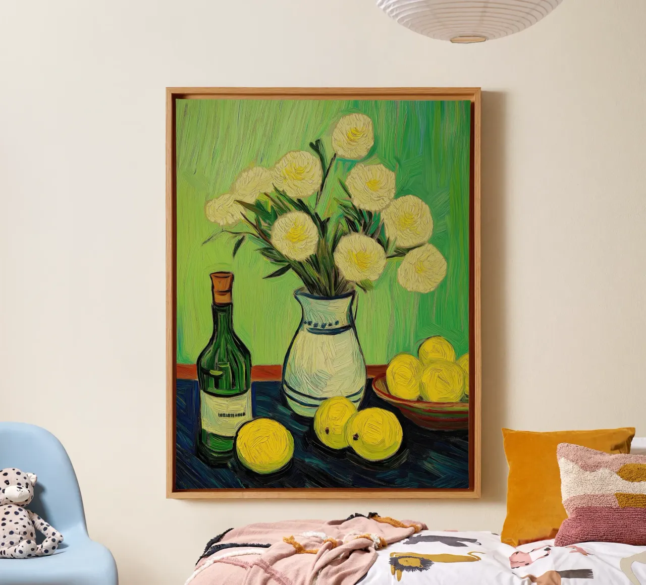 Limoni e fiori tela con Cornice a cassetta da Art Center