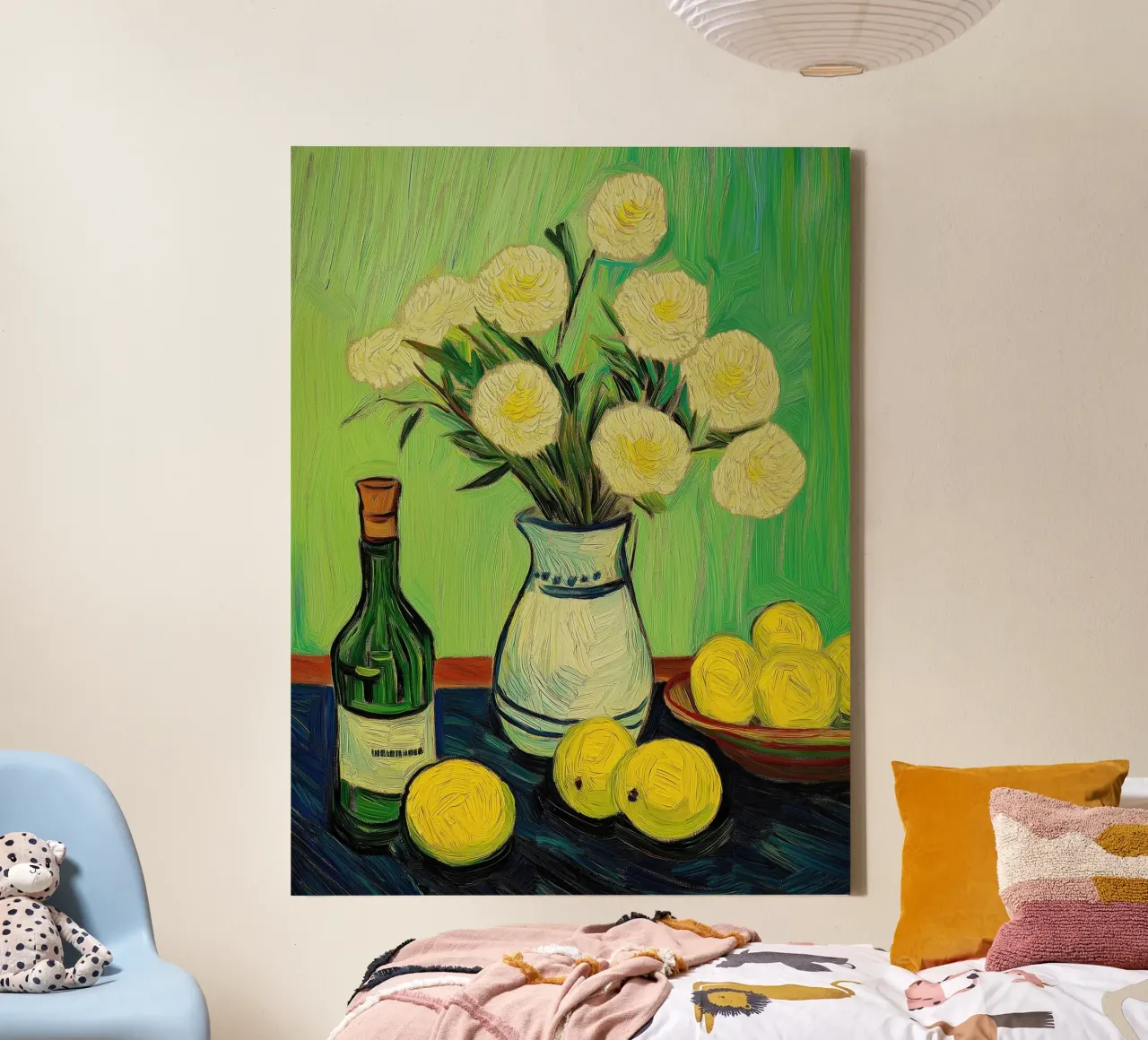 Limoni e fiori tela con Cornice a cassetta da Art Center