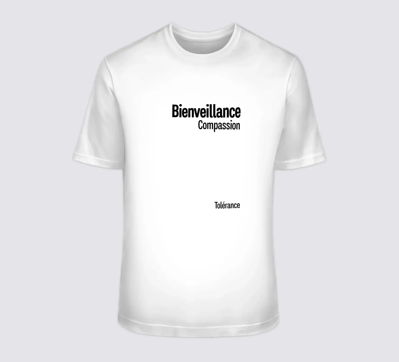 Kindness Compassion Tolerance t-shirt by YV TYPOGRAPHY