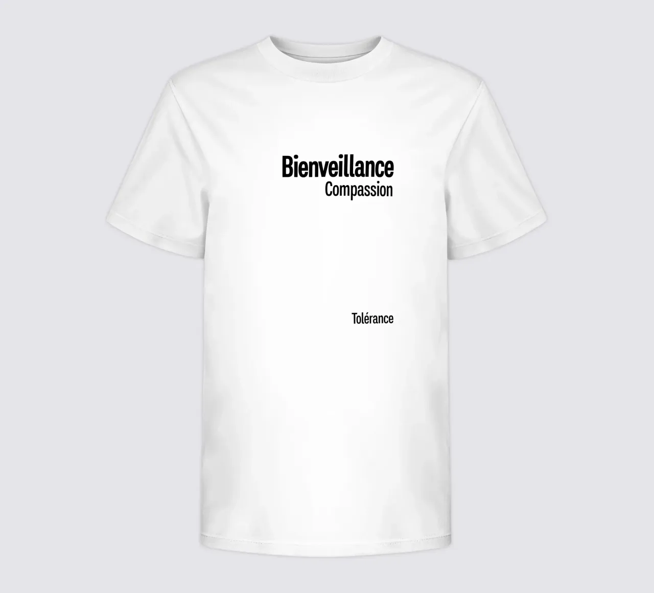 Kindness Compassion Tolerance kids t-shirt by YV TYPOGRAPHY