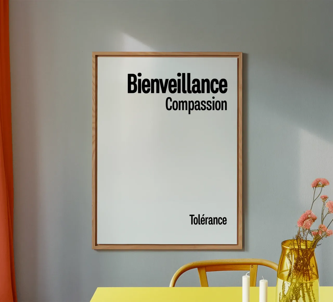 Kindness Compassion Tolerance forex plate by YV TYPOGRAPHY