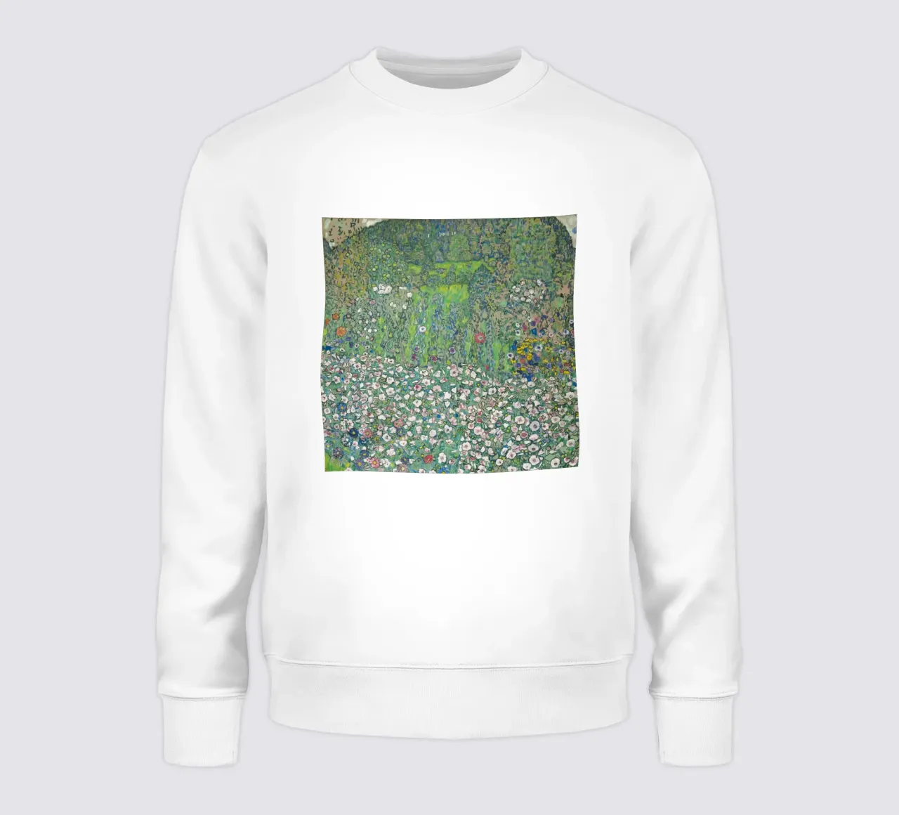 Gustav Klimt - Horticultural Landscape with hilltop sweatshirt by Timeless Artworks