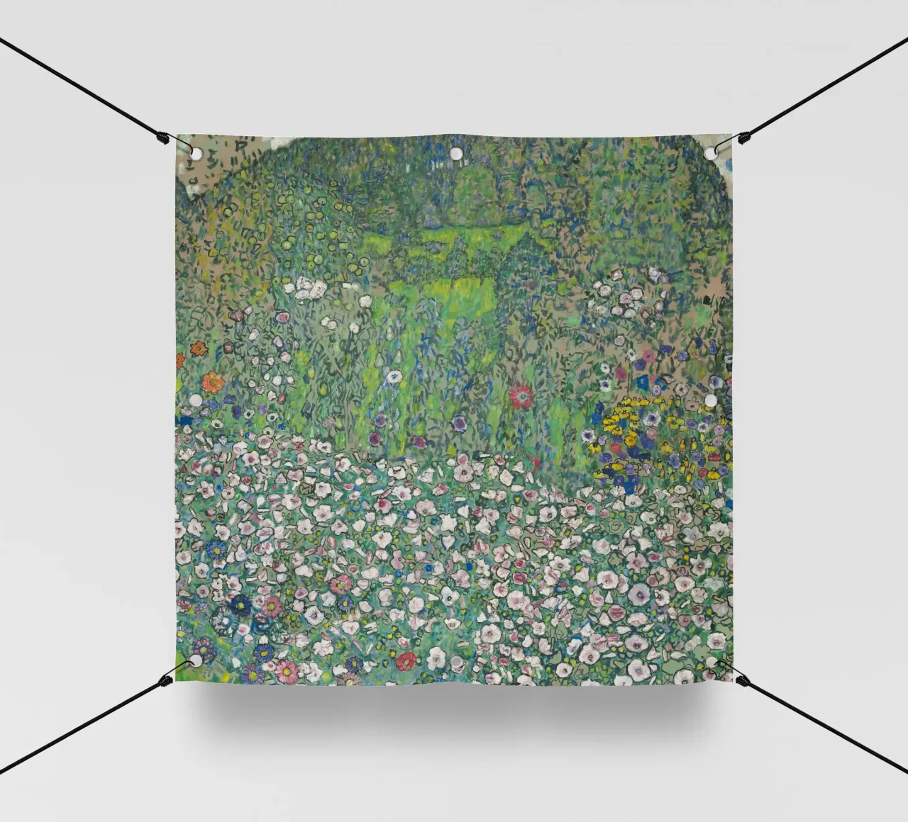 Gustav Klimt - Paesaggio orticolo con cima di collina telo in pvc da Timeless Artworks