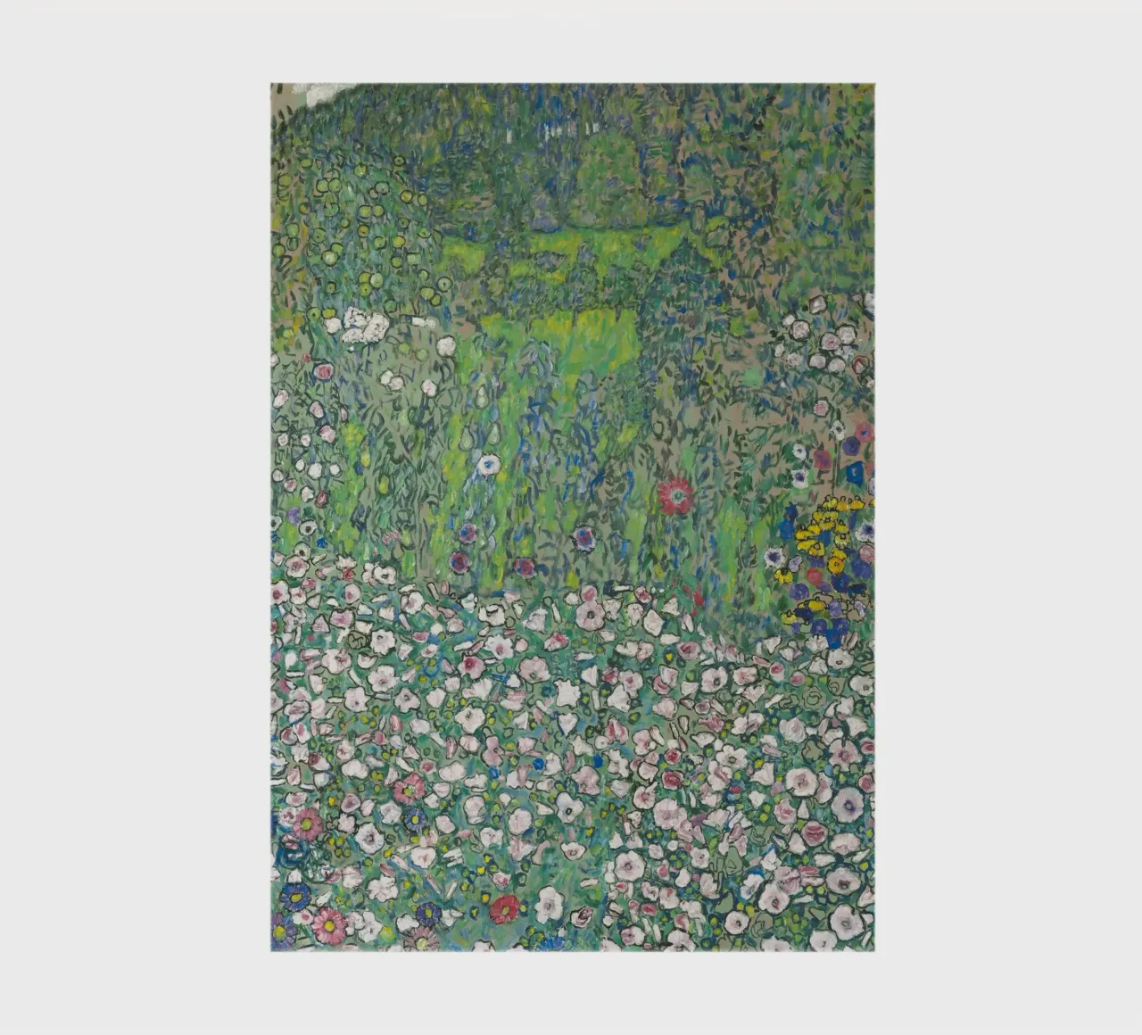 Gustav Klimt - Horticultural Landscape with hilltop notebook by Timeless Artworks