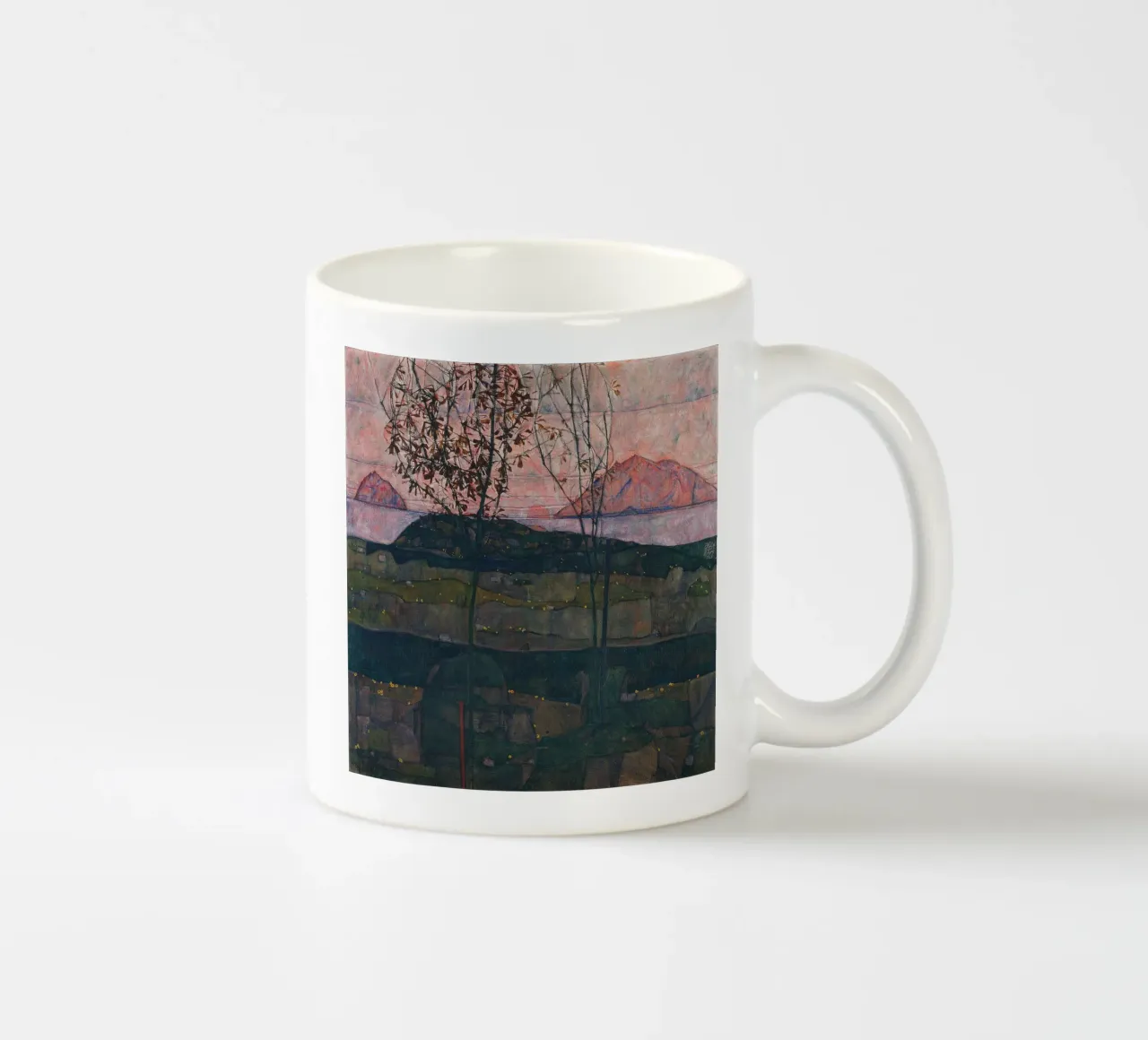 Egon Schiele - Sole al tramonto tazza in ceramica da Timeless Artworks