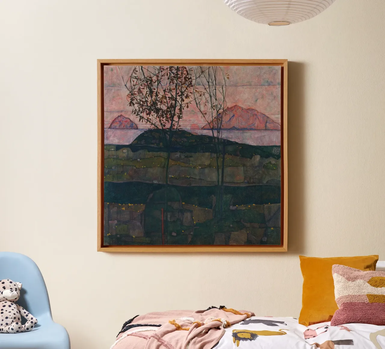 Egon Schiele - Setting Sun canvas with Floater frame by Timeless Artworks
