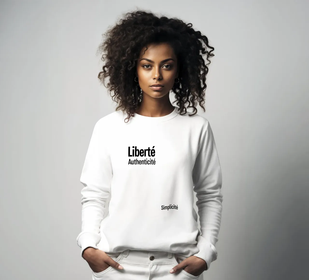 Libertad Autenticidad Simplicidad sudadera de YV TYPOGRAPHY