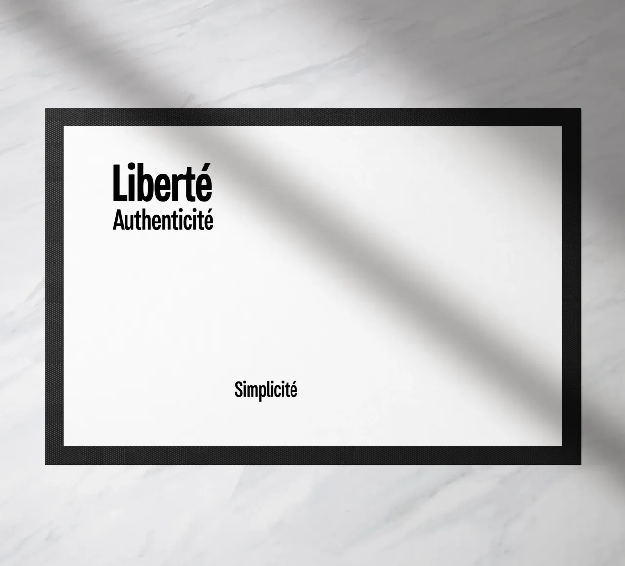 Liberte Authenticite Simplicite zerbino da YV TYPOGRAPHY