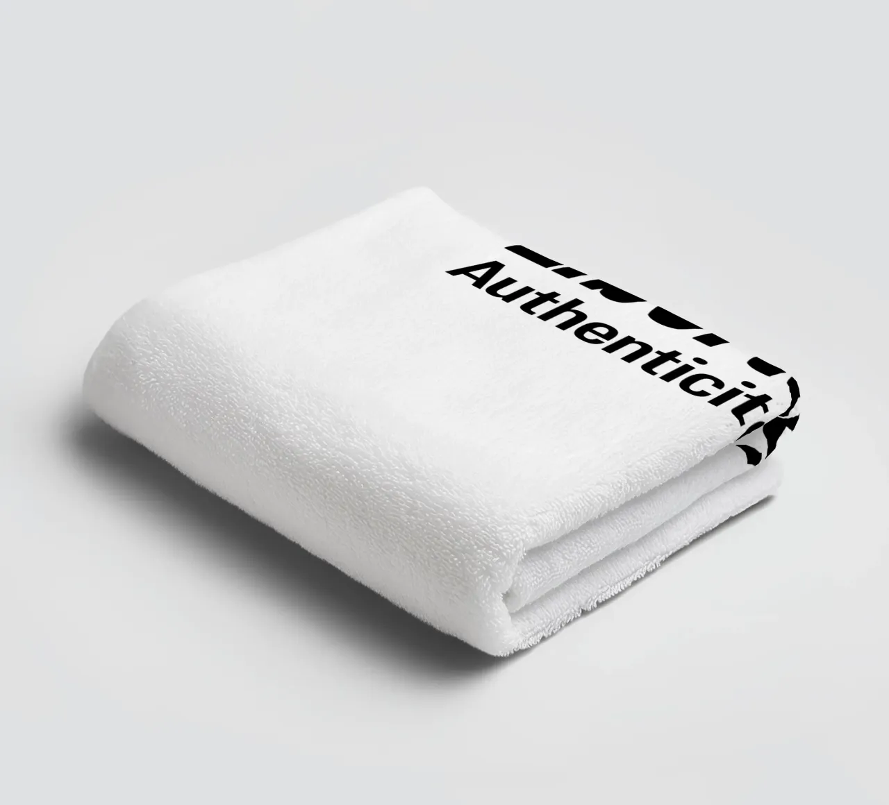 Liberte Authenticite Simplicite asciugamano da bagno da YV TYPOGRAPHY