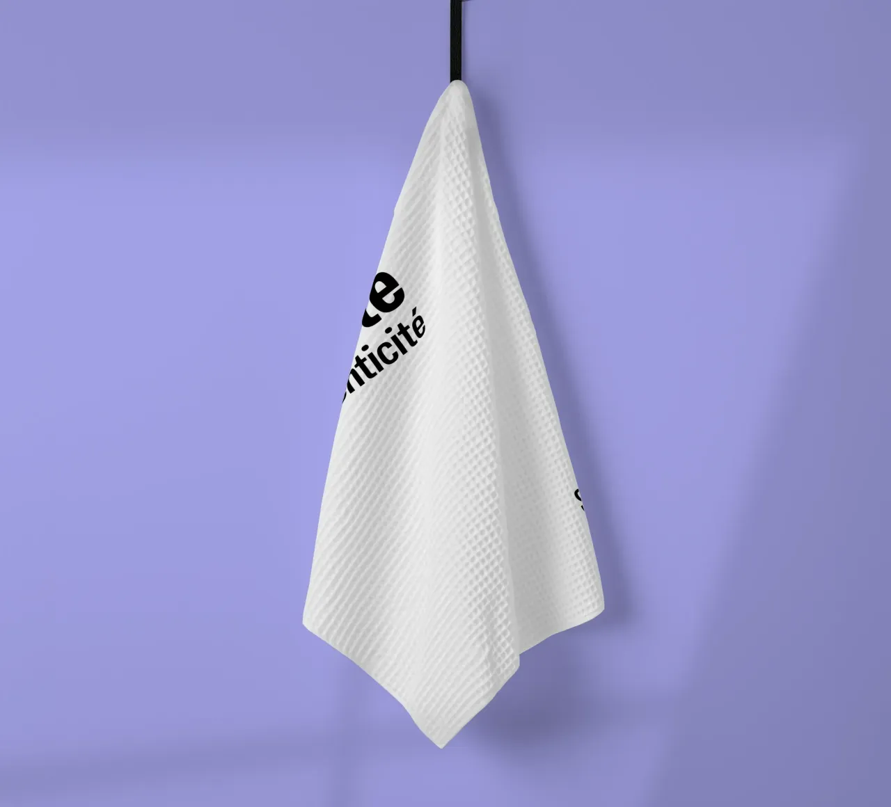 Liberte Authenticite Simplicite torchon de YV TYPOGRAPHY