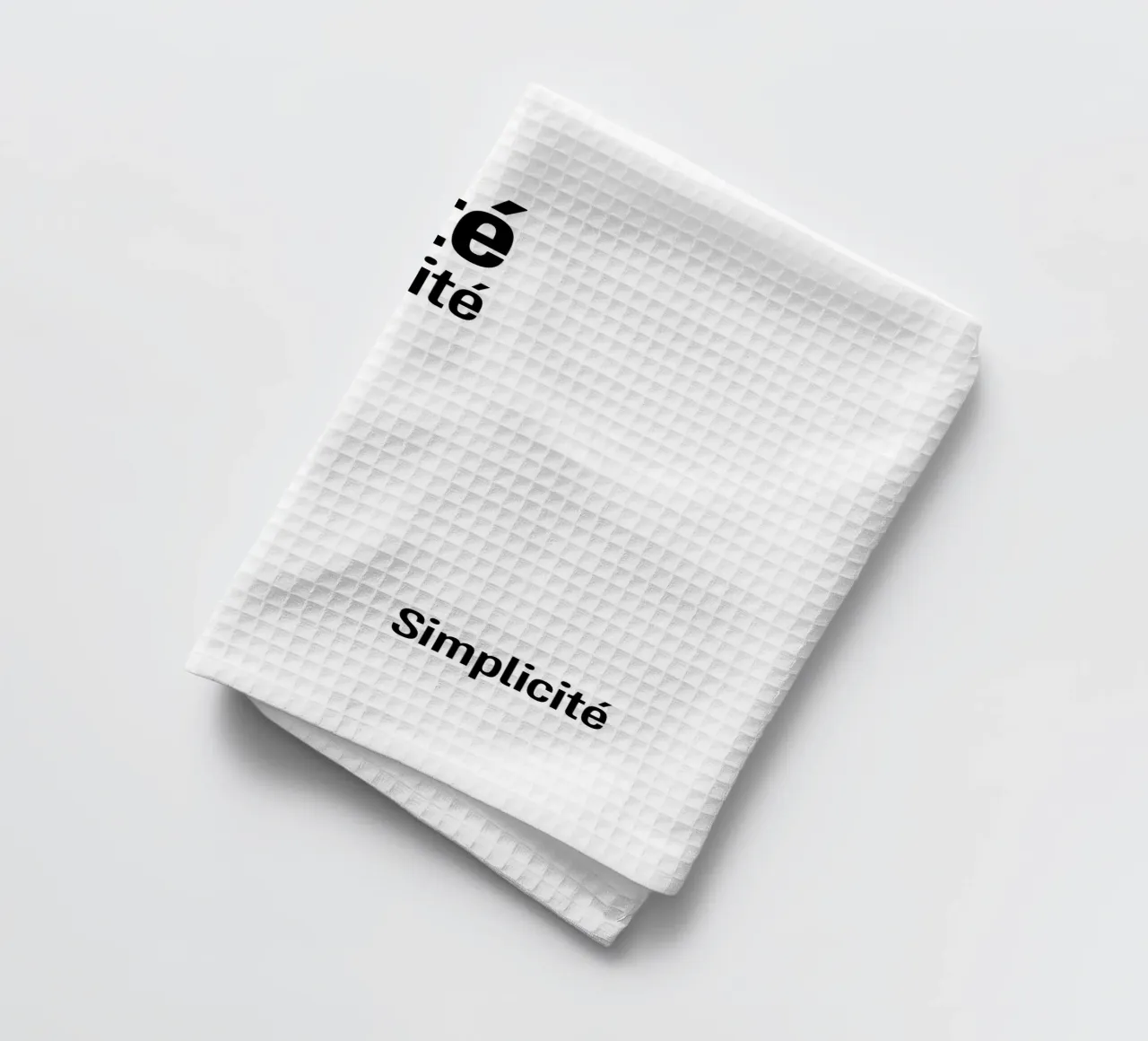 Liberte Authenticite Simplicite torchon de YV TYPOGRAPHY