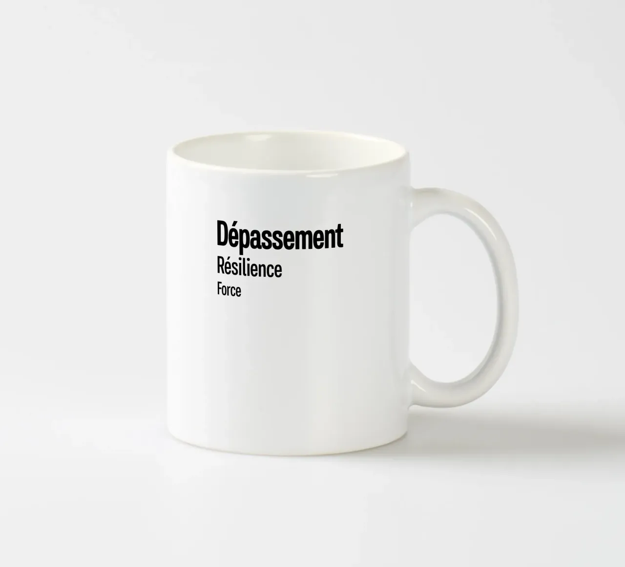 Forza di resilienza per la depressione tazza in ceramica da YV TYPOGRAPHY