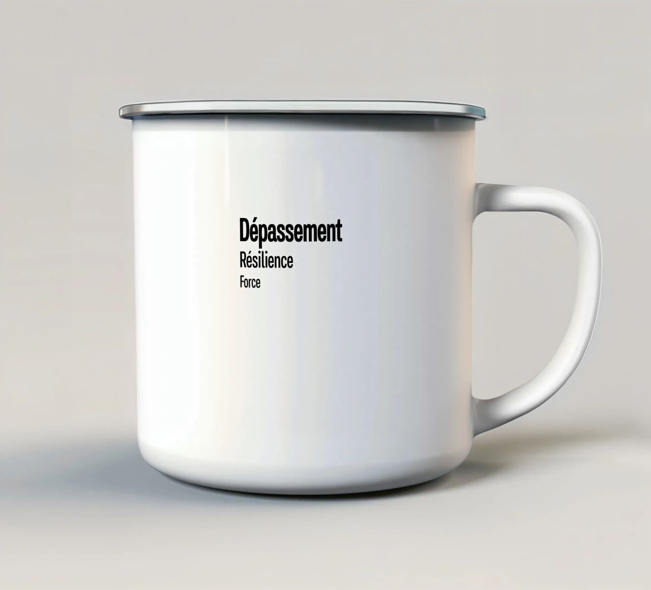 Forza di resilienza per la depressione tazza in smalto da YV TYPOGRAPHY