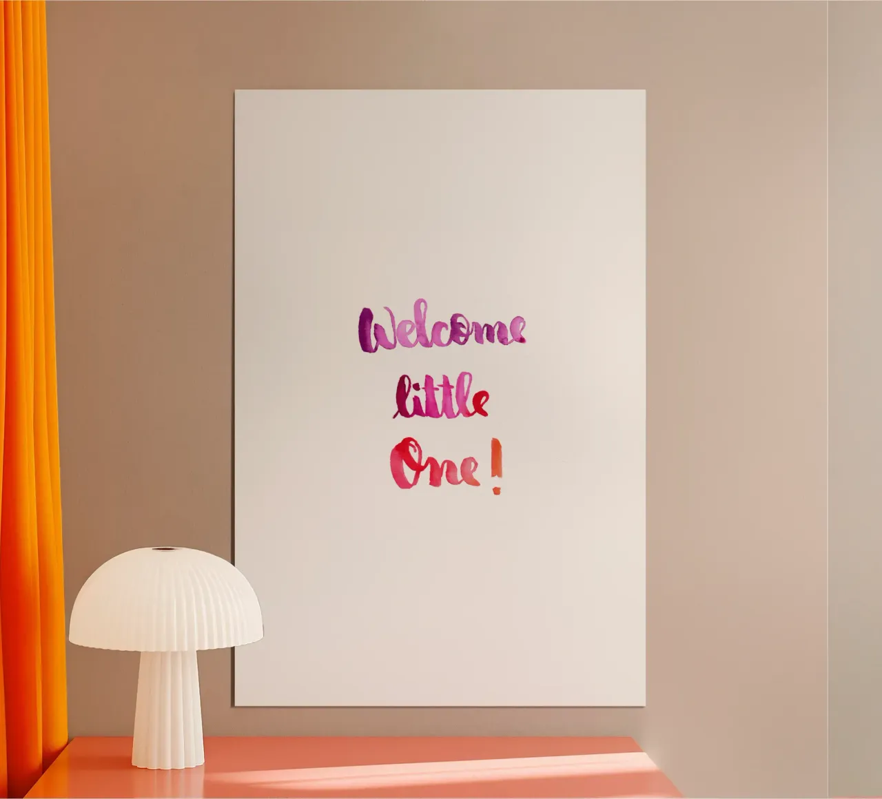 Little One poster con telaio in legno da Brushmeetspaper