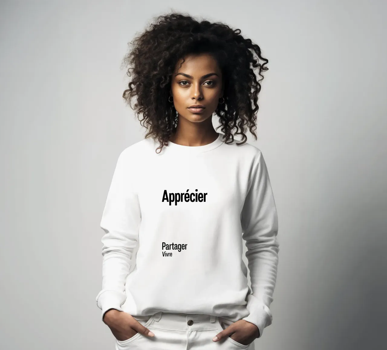 Apprezzare Condividere Vivere felpa da YV TYPOGRAPHY