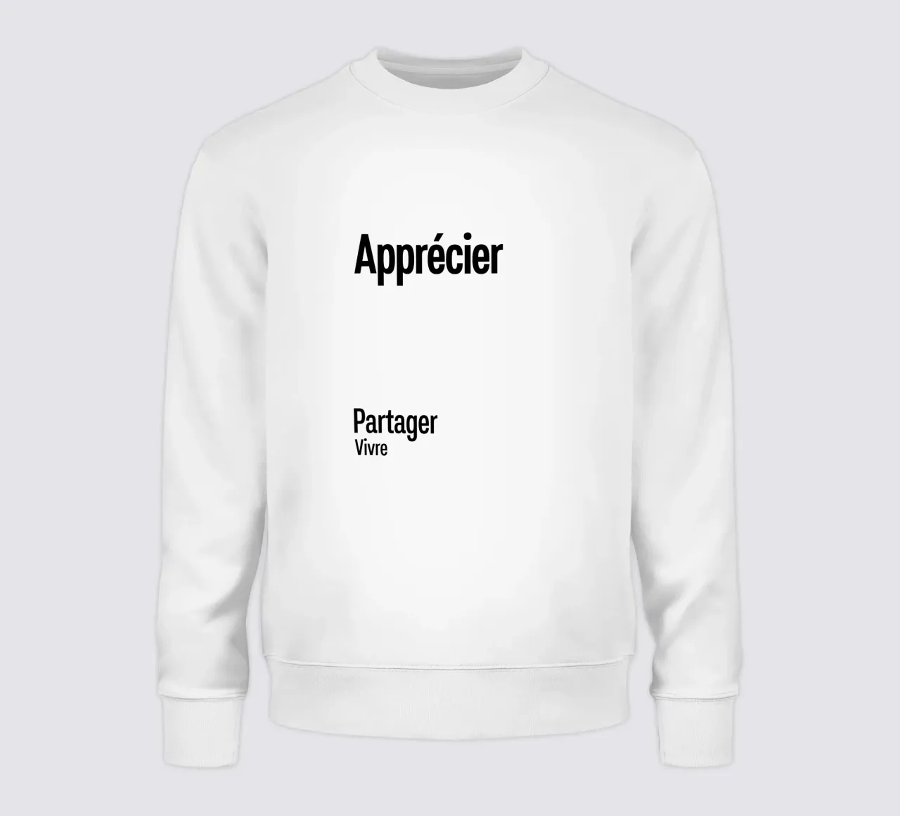 Apprezzare Condividere Vivere felpa da YV TYPOGRAPHY