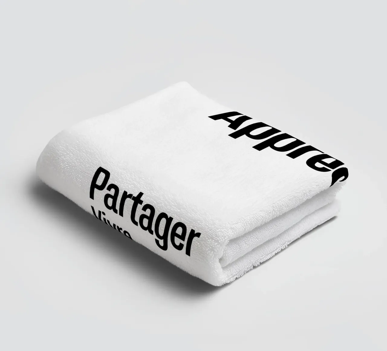 Apprezzare Condividere Vivere asciugamano da bagno da YV TYPOGRAPHY