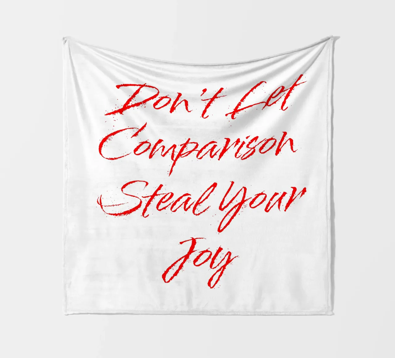 Don't Let Comparison Steal Your Joy - Red Text Fleecedecke von FABOArt