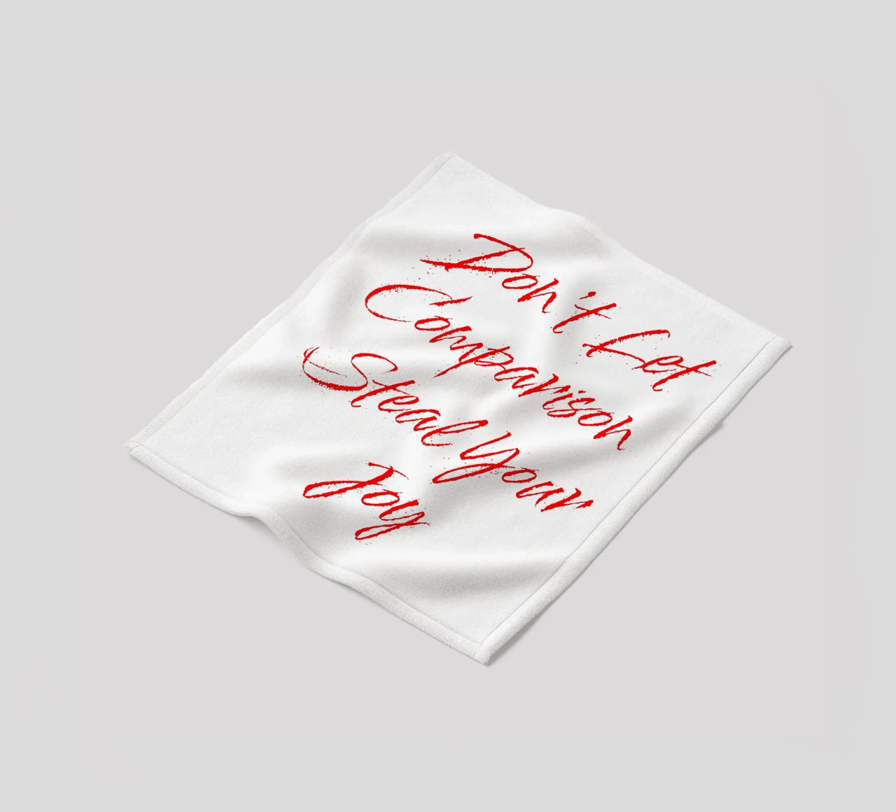 Don't Let Comparison Steal Your Joy - Red Text coperta in pile da FABOArt