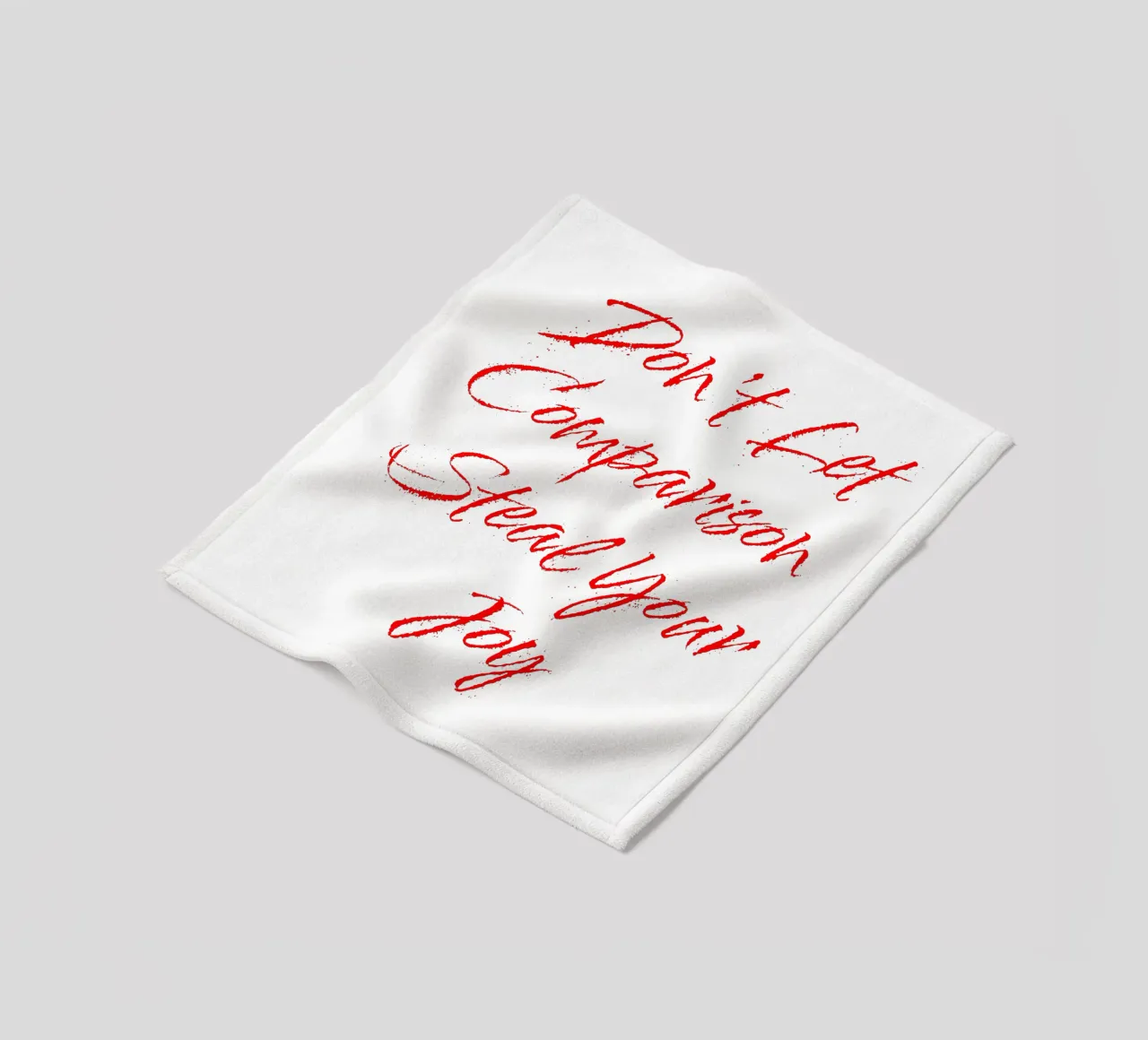 Don't Let Comparison Steal Your Joy - Red Text Fleecedecke von FABOArt
