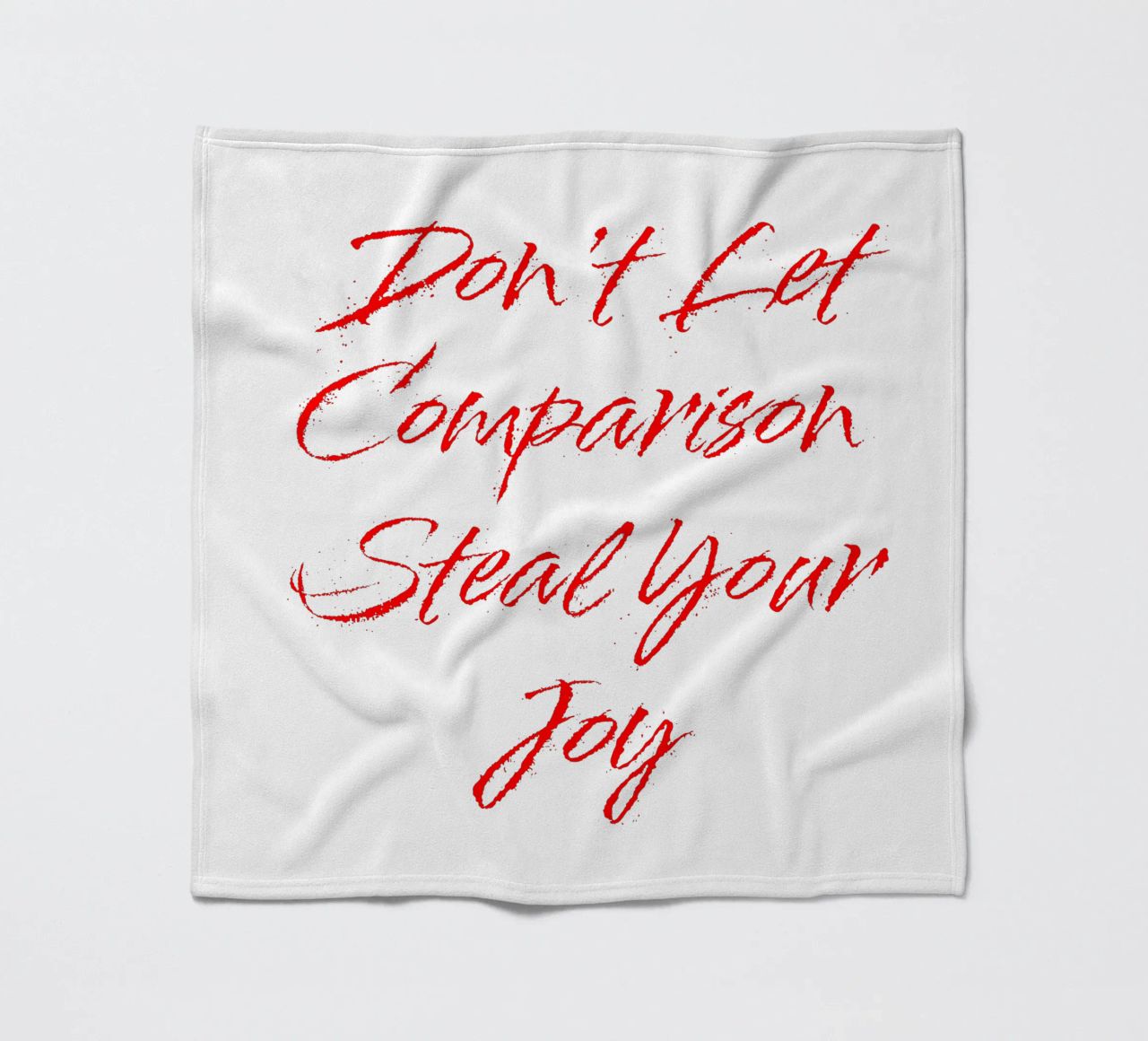Don't Let Comparison Steal Your Joy - Red Text coperta in pile da FABOArt