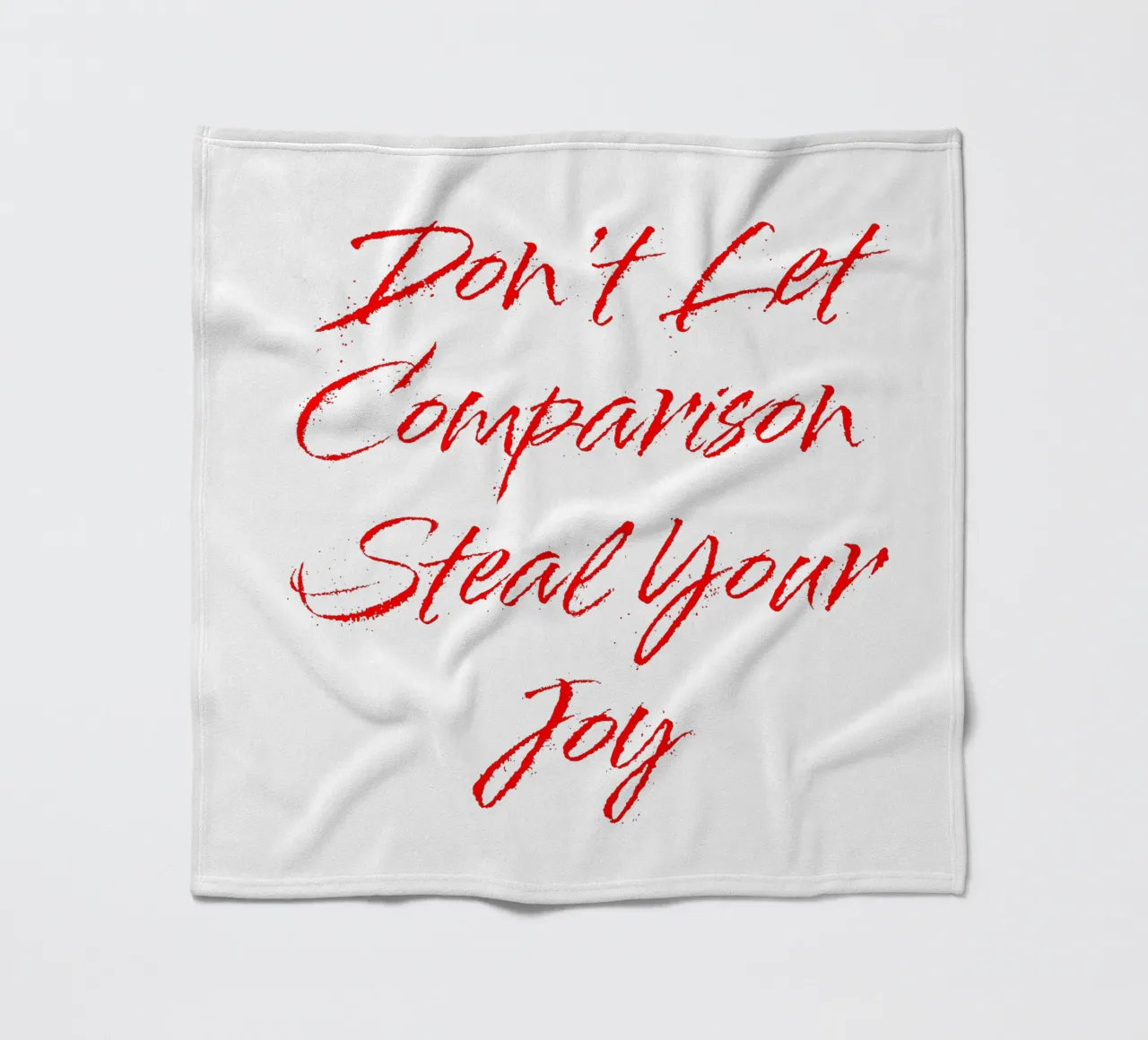 Don't Let Comparison Steal Your Joy - Red Text Fleecedecke von FABOArt